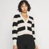 Billig 💯 ONLY Petite Damen ONLNICA PUFF STRIPE - Strickjacke - Pumice Stonew/black 🥰
