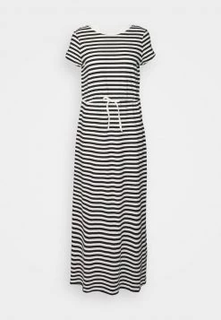 Brandneu 🎉 ONLY Petite Damen ONLMAY LIFE STRING 👗 DRESS - Maxikleid - Black/cloud Dancer ⭐