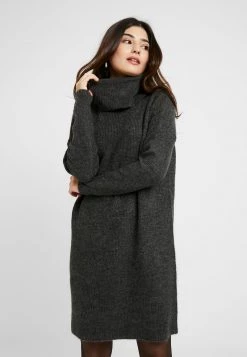 Blitzangebot 🔥 ONLY Petite ONLJANA 👗 DRESS - Strickkleid - Dark Grey Melange | Damen 😉