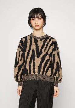 Rabatt 🤩 ONLY Petite ONLTRINA - Strickpullover - Toasted Coconut/black | Damen ✨