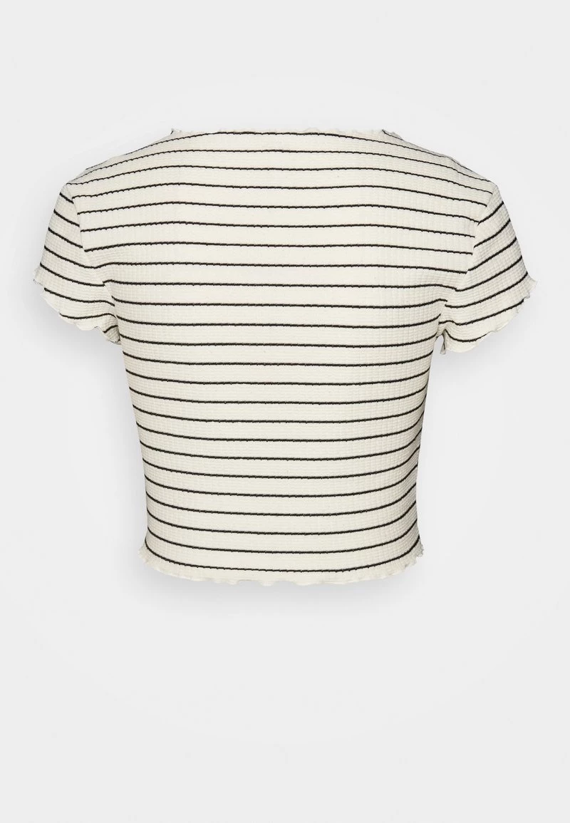 Am billigsten 💯 ONLY Petite Damen ONLANITS CROPPED - T-Shirt Print - Antique White/black 💯 – Bild 2