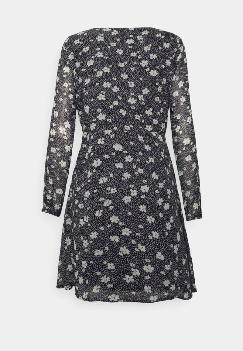 Brandneu 🧨 ONLY Petite Damen ONLHANNA V NECK 👗 DRESS - Freizeitkleid - Night Sky Mystic Ditsy 🔥 – Bild 2