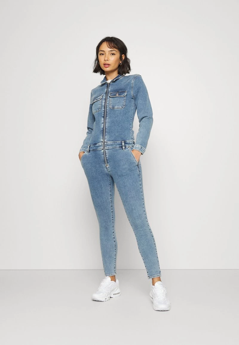 Coupon 🔔 ONLY Petite Damen ONLINC CALLI ZIP - Jumpsuit - Light Blue Denim 😍
