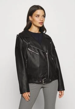 Großhandel 😉 ONLY Petite Damen ONLBELL BIKER - Lederjacke - Black 🌟