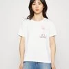 Rabatt 😍 ONLY Petite Damen ONLKITA FLAMINGLE - T-Shirt Print - Bright White ⌛