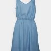 Schlussverkauf ⌛ ONLY Petite Damen ONLPEMA KARMEN LIFE 👗 DRESS - Freizeitkleid - Medium Blue Denim 🤩