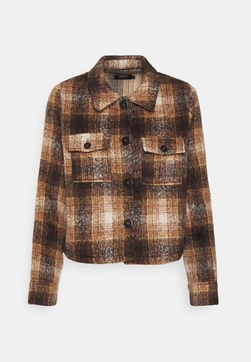 Billig ✨ ONLY Petite Damen ONLLOU CHECK JACKET - Leichte Jacke - Pumice Stone 🛒 – Bild 4