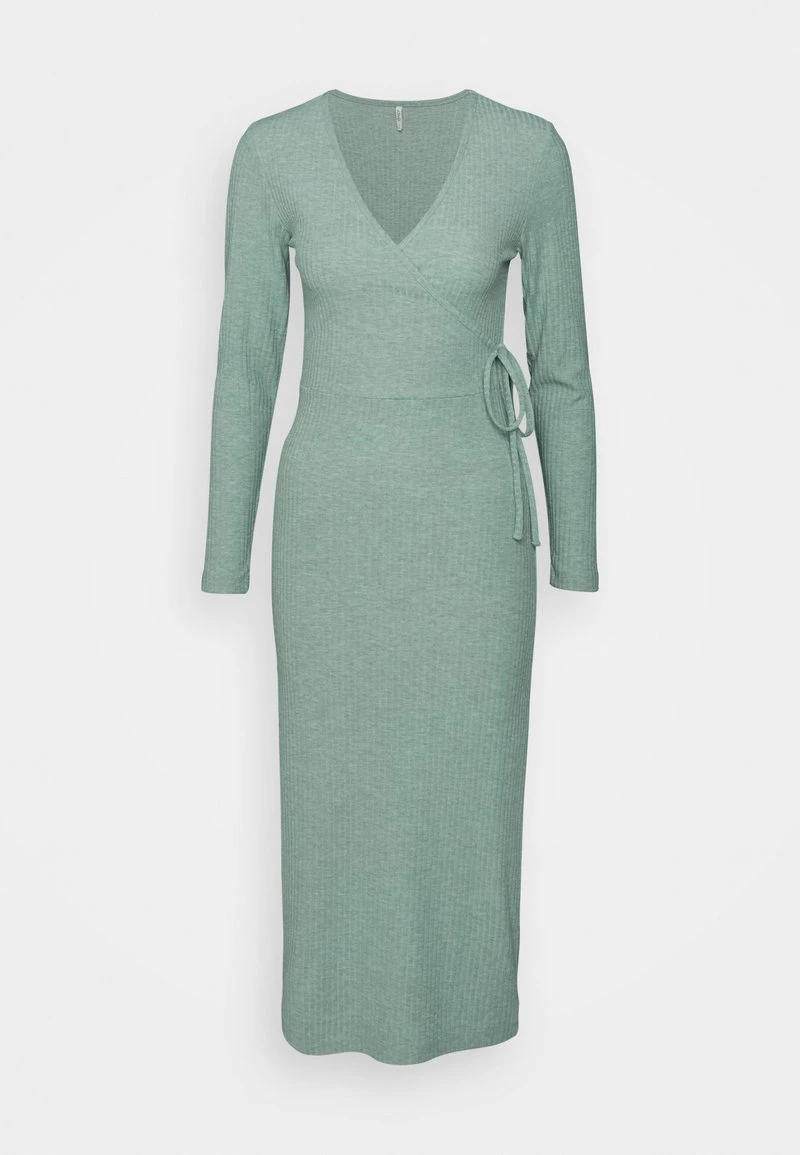 Coupon 👍 ONLY Petite ONLNELLA WRAP 👗 DRESS - Jerseykleid - Chinois Green | Damen 🔔