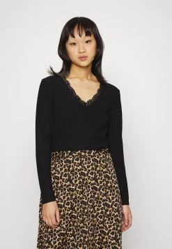 Angebote 💯 ONLY Petite Damen ONLNELLA V NECK - Langarmshirt - Black 👏