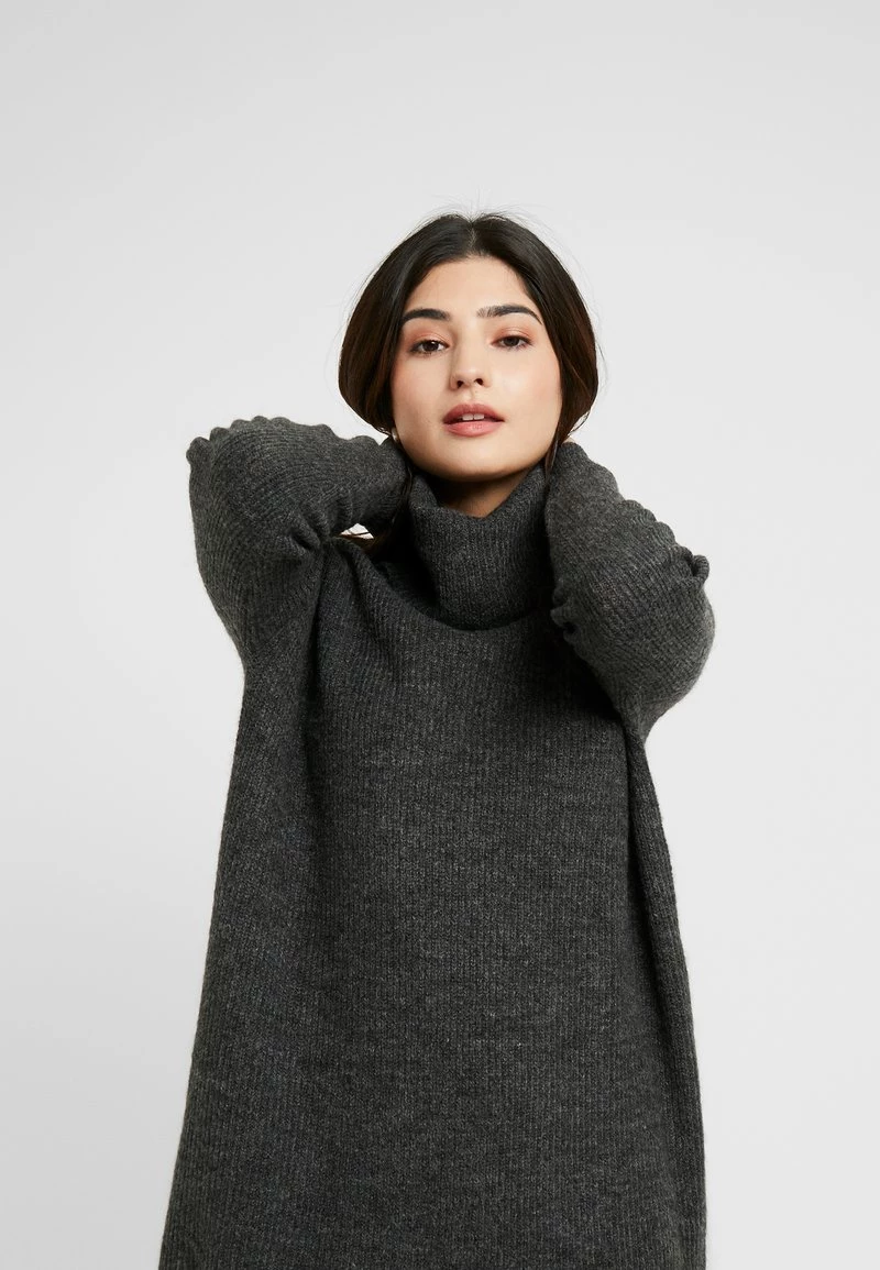 Blitzangebot 🔥 ONLY Petite ONLJANA 👗 DRESS - Strickkleid - Dark Grey Melange | Damen 😉 – Bild 4