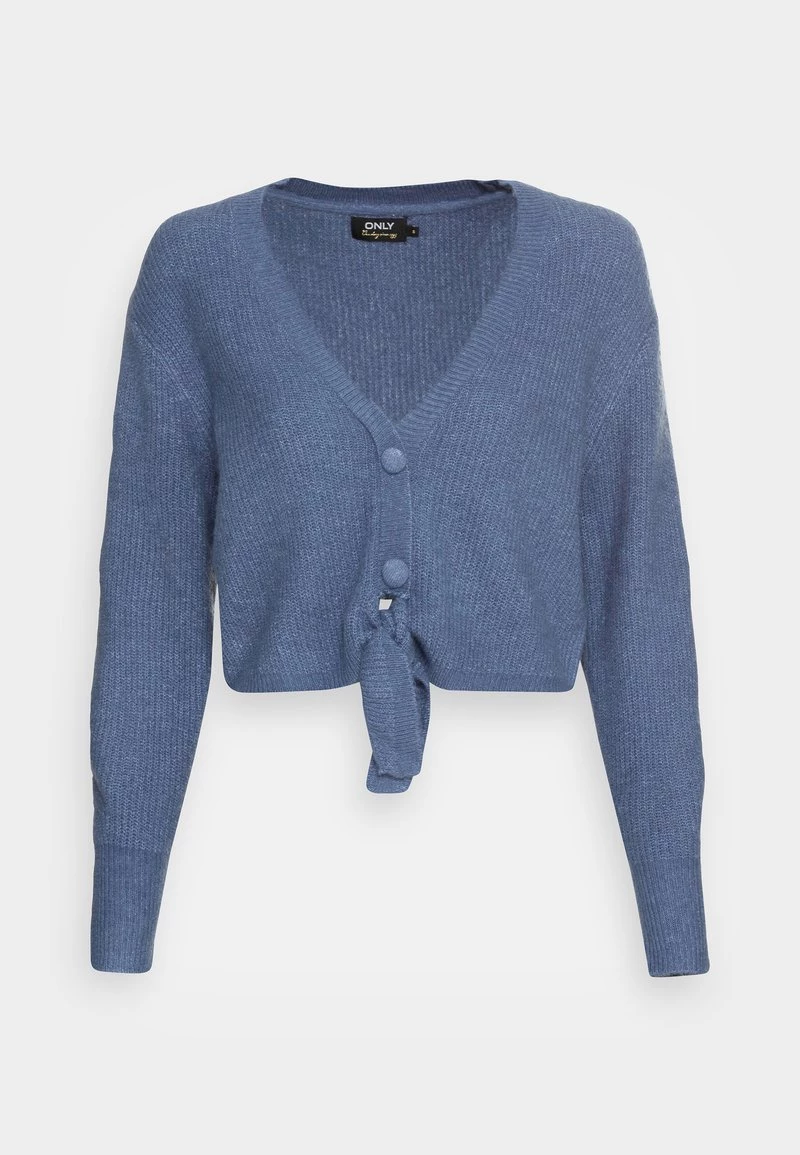 Angebote ✔️ ONLY Petite Damen ONLMONICA TIE CARDIGAN - Strickjacke - Moonlight Blue Melange 🥰 – Bild 4