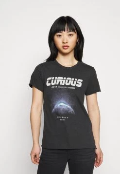 Aktion 🧨 ONLY Petite Damen ONLLUCY LIFE SPACE BOX - T-Shirt Print - Black 💯