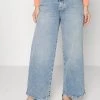Budget 🔔 ONLY Petite Damen ONLINC HOPEEX HI WIDE LEG REAPET - 👖 Jeans Relaxed Fit - Light Blue Denim 👍