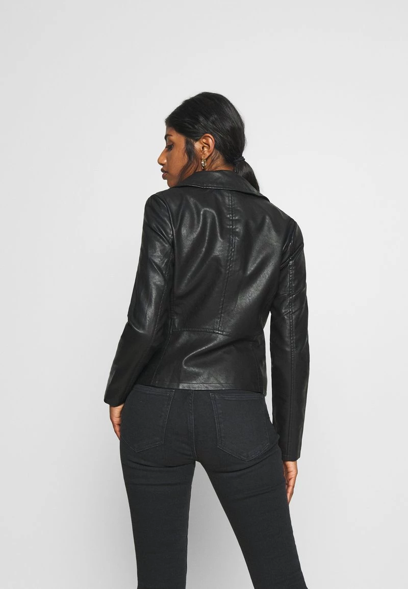 Coupon 👍 ONLY Petite Damen ONLMELISA BIKER - Kunstlederjacke - Black 🔔 – Bild 3