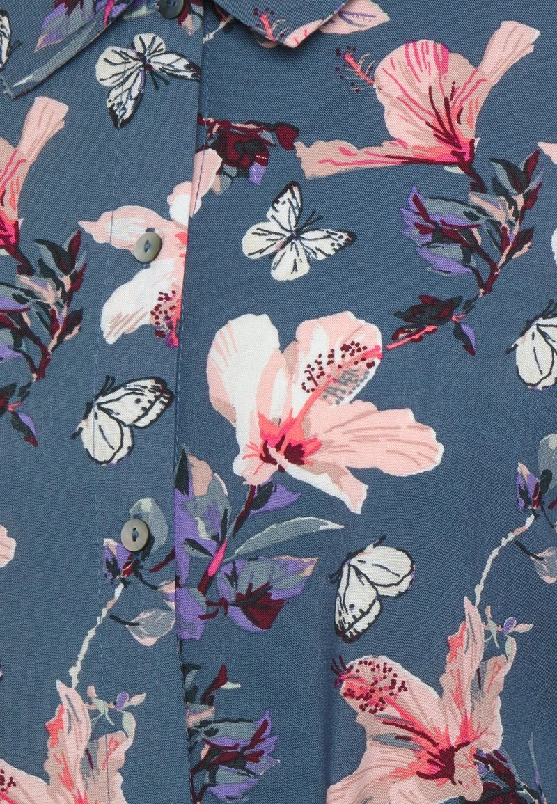 Bester Verkauf ⌛ ONLY Petite Damen ONLNOVA LIFE 👚 SHIRT 👗 DRESS - Blusenkleid - Vintage Indigo Butterfly Floral 🎉 – Bild 3