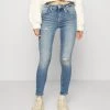 Neu 🤩 ONLY Petite Damen ONLPOWER MID PUSH UP PETIT - 👖 Jeans Skinny Fit - Medium Blue Denim 👍