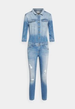 Blitzangebot 🥰 ONLY Petite Damen ONLJULIA 3/4 DESTROY - Jumpsuit - Light Blue Denim 😉