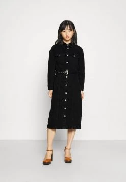 Schlussverkauf 🤩 ONLY Petite Damen ONLMYTH LIFEBELT 👗 DRESS - 👖 Jeanskleid - Black ⭐