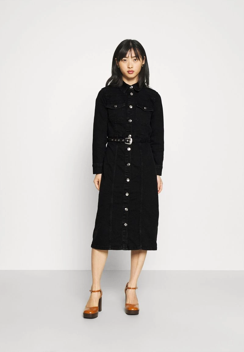 Schlussverkauf 🤩 ONLY Petite Damen ONLMYTH LIFEBELT 👗 DRESS - 👖 Jeanskleid - Black ⭐