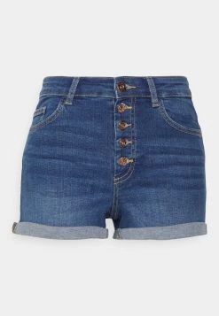 Bestpreis 🔔 ONLY Petite Damen ONLHUSH LIFE BUTTON - 👖 Jeans Shorts - Medium Blue Denim 🔥