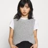 Budget ✔️ ONLY Petite Damen ONLPARIS LIFE - Strickpullover - Light Grey Melange ❤️