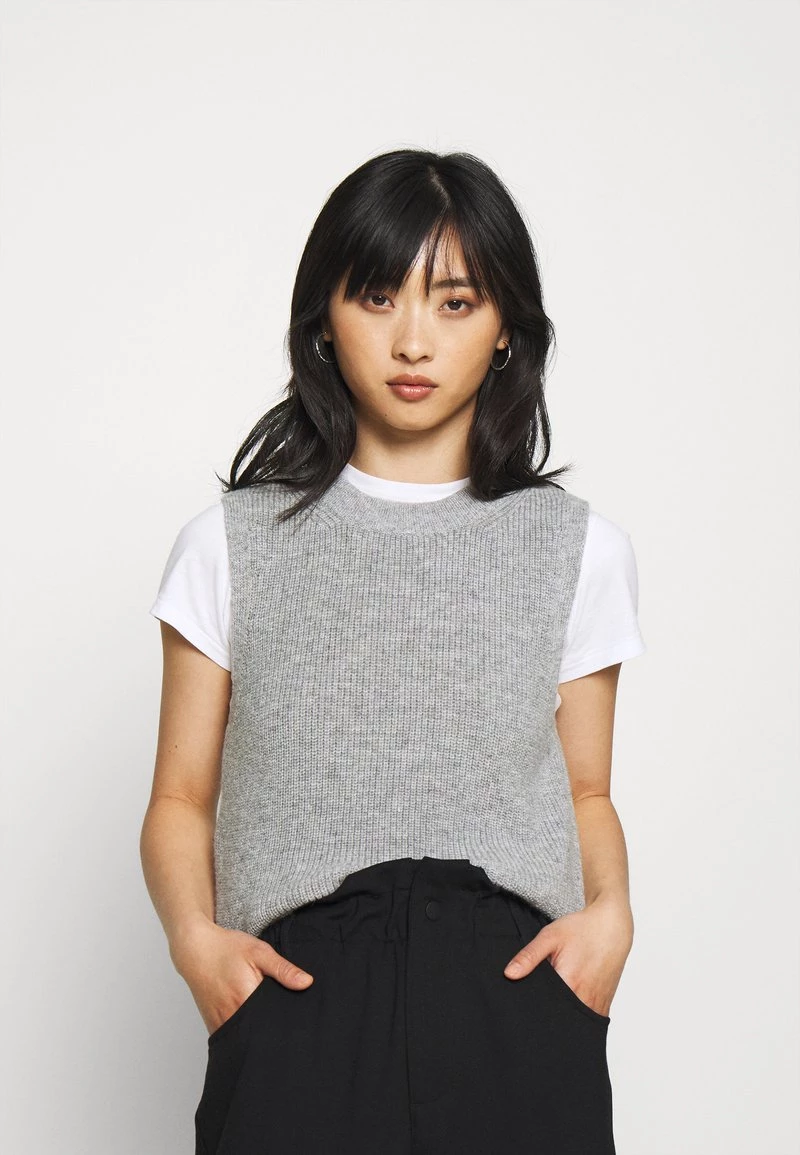 Budget ✔️ ONLY Petite Damen ONLPARIS LIFE - Strickpullover - Light Grey Melange ❤️