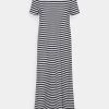 Großhandel ⭐ ONLY Petite Damen ONLMAY LONG STRIPE 👗 DRESS - Jerseykleid - Night Sky Primo Cloud Dancer 👏