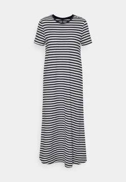 Großhandel ⭐ ONLY Petite Damen ONLMAY LONG STRIPE 👗 DRESS - Jerseykleid - Night Sky Primo Cloud Dancer 👏