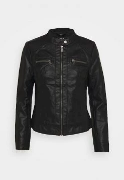Neu ❤️ ONLY Petite Damen ONLBANDIT BIKER - Kunstlederjacke - Black 😍
