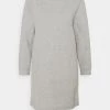Auslauf 🌟 ONLY Petite Damen ONLDREAMER LIFE CREW NECK 👗 DRESS - Freizeitkleid - Light Grey Melange ❤️