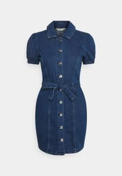 Bestes Angebot 🌟 ONLY Petite Damen ONLVIBBE 👗 DRESS - 👖 Jeanskleid - Dark Blue Denim 🧨