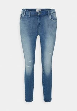 Angebote 💯 ONLY Petite Damen ONLPOWER MID PUSH UP - 👖 Jeans Skinny Fit - Light Medium Blue Denim 🌟