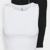 Bester Verkauf 🎁 ONLY Petite Damen ONLKENYA CROPPED 2 PACK - Top - Black/white 🤩