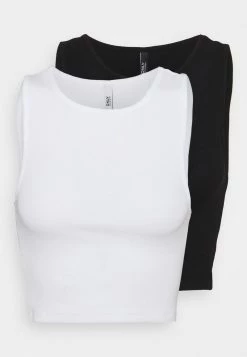 Bester Verkauf 🎁 ONLY Petite Damen ONLKENYA CROPPED 2 PACK - Top - Black/white 🤩