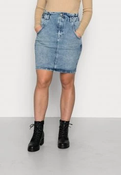 Angebote 💯 ONLY Petite ONLINC MILLIE ELAS WAISTBAND - Minirock - Light Blue Denim | Damen 🥰