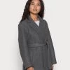 Aktion 🔥 ONLY Petite Damen ONLTRILLION BELT 🧥 COATIGAN - Übergangsjacke - Medium Grey Melange ✔️