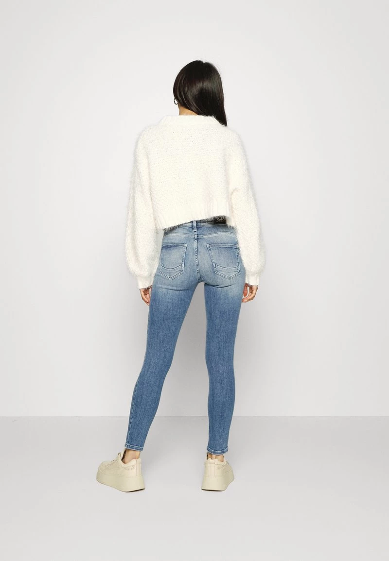 Neu 🤩 ONLY Petite Damen ONLPOWER MID PUSH UP PETIT - 👖 Jeans Skinny Fit - Medium Blue Denim 👍 – Bild 3