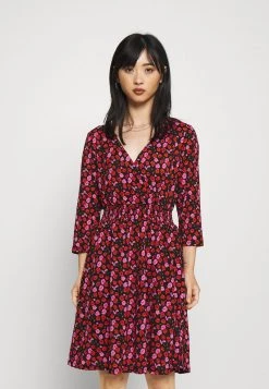 Großhandel 👍 ONLY Petite Damen ONLPELLA 3/4 WRAP SHORT 👗 DRESS - Jerseykleid - Black/orange 👏