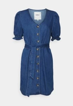 Beste Bewertungen von 💯 ONLY Petite ONL DAISY PUFF BELT 👗 DRESS - 👖 Jeanskleid - Dark Blue Demin | Damen 👍