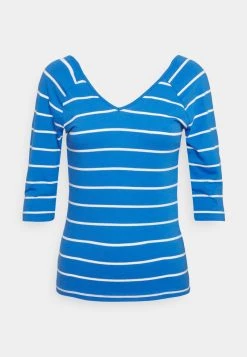 Bestpreis ⭐ ONLY Petite ONLFIFI V NECK - T-Shirt Print - Strong Blue Cloud Dancer | Damen 😍