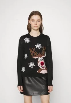 Coupon 🥰 ONLY Petite Damen ONLXMAS BELL - Strickpullover - Black 💯