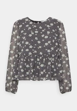 Bestpreis 🔥 ONLY Petite Damen ONLHANNA PEPLUM PETIT - Bluse - Night Sky Mystic Ditsy ❤️