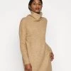 Am billigsten 😀 ONLY Petite Damen ONLJANA 👗 DRESS - Strickkleid - Beige Melange ❤️
