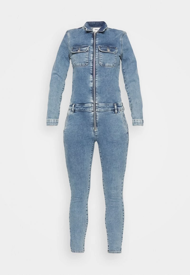 Coupon 🔔 ONLY Petite Damen ONLINC CALLI ZIP - Jumpsuit - Light Blue Denim 😍 – Bild 5