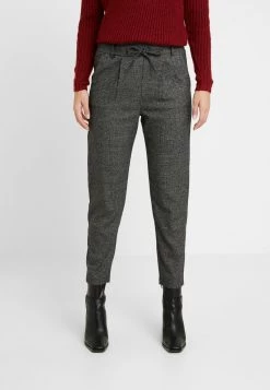 Angebote 🛒 ONLY Petite Damen ONLPOPTRASH SOFT CHECK PANT - Stoffhose - Black/cloud Dancer ⌛