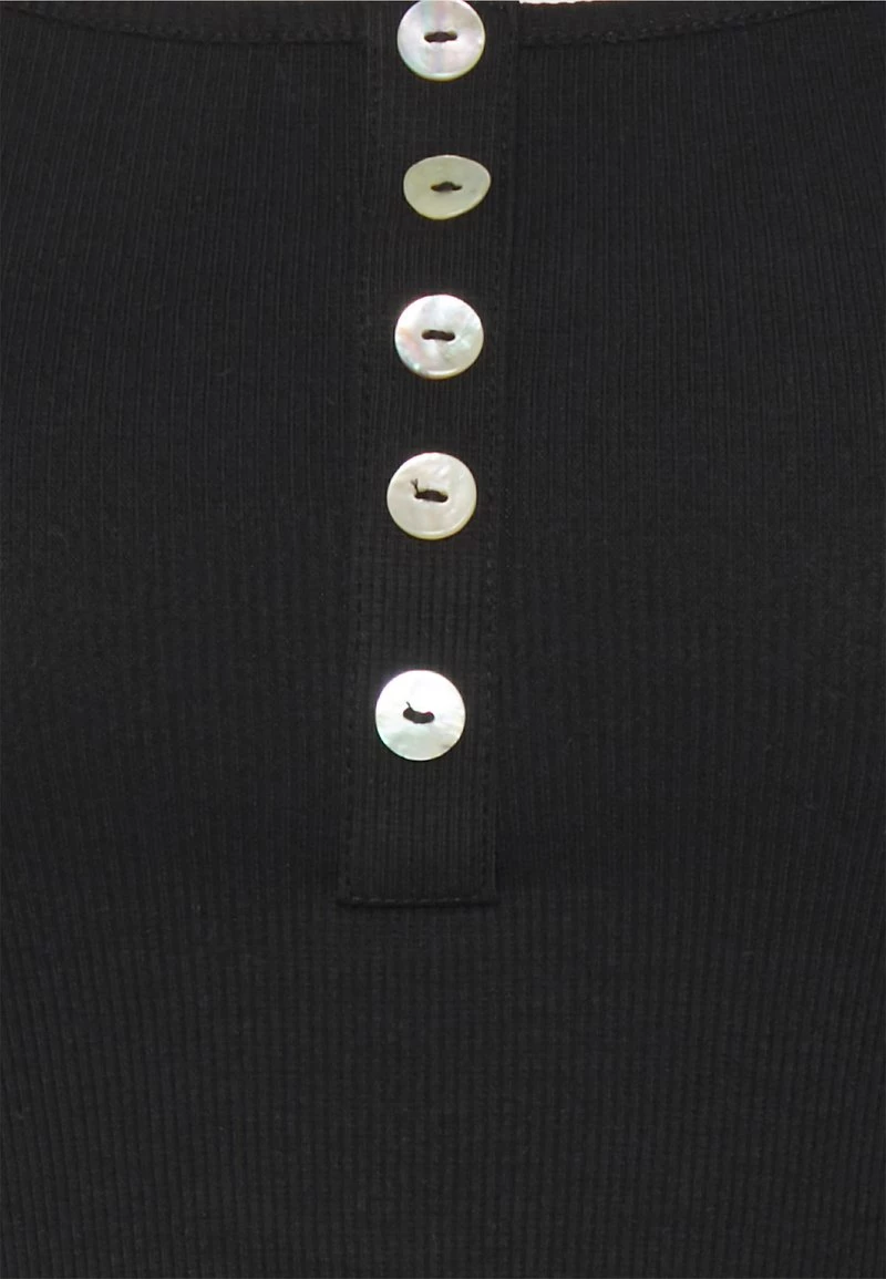 Angebote 😀 ONLY Petite Damen ONLNESSA SHORT BUTTON - Top - Black ⌛ – Bild 3