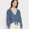 Angebote ✔️ ONLY Petite Damen ONLMONICA TIE CARDIGAN - Strickjacke - Moonlight Blue Melange 🥰