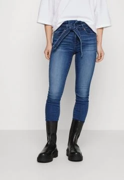 Coupon 🔔 ONLY Petite Damen ONLHUSH LIFE PAPERBAG - 👖 Jeans Skinny Fit - Dark Blue Denim 😍