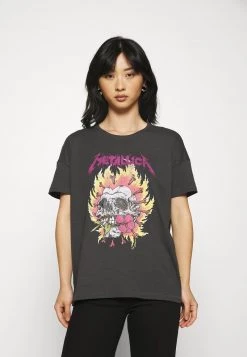 Blitzangebot 😀 ONLY Petite ONLMETALLICA LIFE BOX - T-Shirt Print - Phantom | Damen 🌟