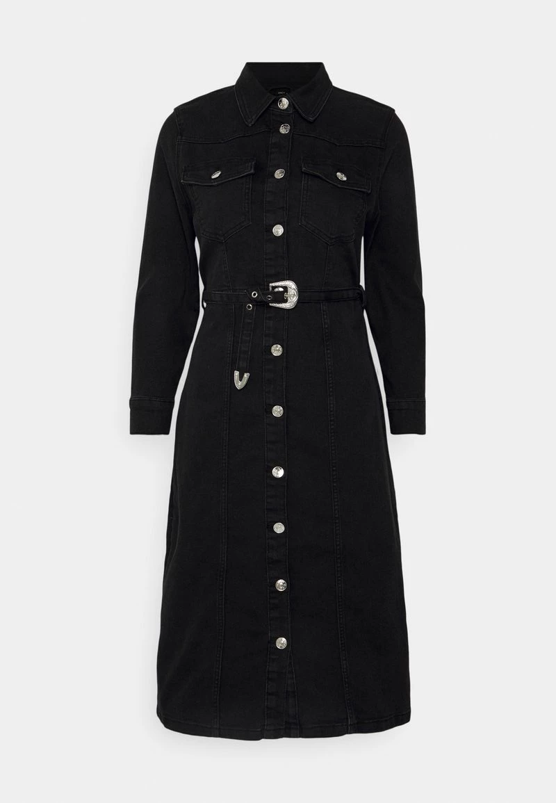 Schlussverkauf 🤩 ONLY Petite Damen ONLMYTH LIFEBELT 👗 DRESS - 👖 Jeanskleid - Black ⭐ – Bild 4